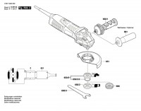 Bosch 3 601 G93 070 GWS 12-125 Angle Grinder 230 V / GB Spare Parts GWS12-125